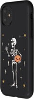 iPhone 11 Funny Halloween Skeleton Holding Jack-O-Lantern Pumpkin Case...