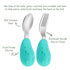 Baby Fork and Spoon Set with Carry Case Baby Training Utensils Self Feeding Toddler Silverware Silicone and Stainless Steel Kids and Toddler Utens...