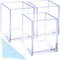 Acrylic Pen Holder, 3 Pcs Clear Pencil Holders for Desk, Makeup Brush Holder Cup Organizer, Stationery Storage Desktop Accessories for Office Scho...
