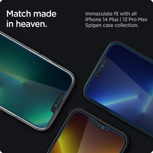 Spigen Tempered Glass Screen Protector Compatible with iPhone 14 Plus/iPhone 13 Pro Max - Sensor Protection......