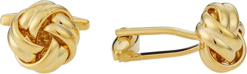 Cuff-Daddy Mens Fashion Unique Classic Woven Gold Knot Cufflinks with Presentation Jewelry Box Suitable for Ideaing Special Occasions Business Shi...