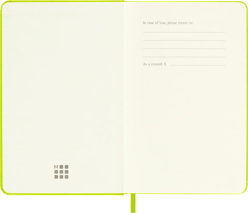 Moleskine Classic Notebook, Hard Cover, Pocket (3.5" x 5.5") Ruled/Lined, Lemon Green, 192 Pages...