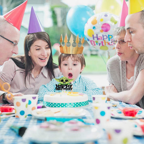 Baby Yoda cake topper, Yoda flash birthday cake decoration, Space Theme Party Decoration, Alien War Science Fiction Film Theme Video Games the Chi...