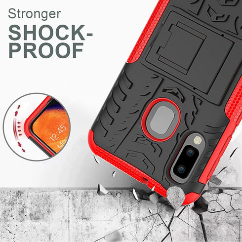 Yiakeng Samsung Galaxy A10E Case, Samsung A10E Case, Shockproof Slim Protective with Kickstand Hard Phone Cover for Samsung Galaxy A10E (Red)...