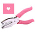 1 Pack 6.3 Inch Length 1/4 Inch Diameter of Heart Shape Hole Handheld Single Paper Hole Punch, Puncher with Pink Soft Thick Leather Cover(Heart 1/...