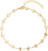 Gold Ankle Bracelets for Women 14K Gold Plated Beaded Heart Chain Simulated Pearl Anklets for Women Waterproof...