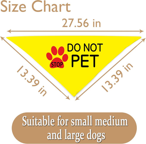 JXGZSO 1 Piece Stop Dot Not Pet/Stop No Touch No Talk/Stop Do Not Distract Dog Bandana (DO NOT PET Y D)...