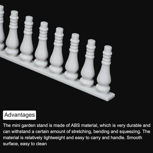 MECCANIXITY 2pcs 7.87 Inch Miniature Garden Fence, Mini Ornament Wood Picket Fence Decorative for Dollhouse Home DIY, 0.31" White...