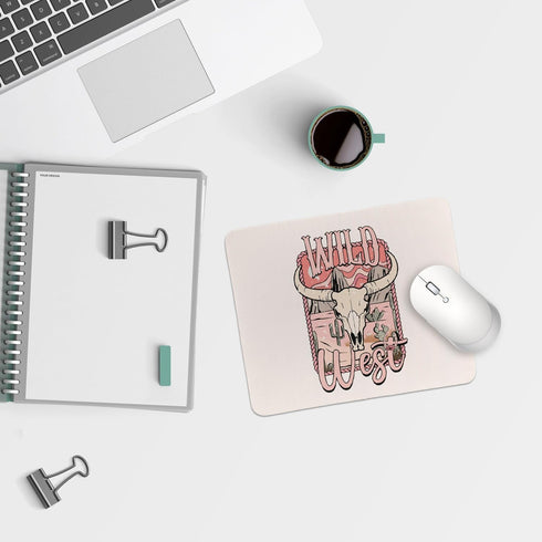 Western Personalized Pink Mouse Pad?Small Mouse Pads for Desk Home Office Gaming Working,Home Decor Accessories Office Supplies,Teen Girls Boys Co...