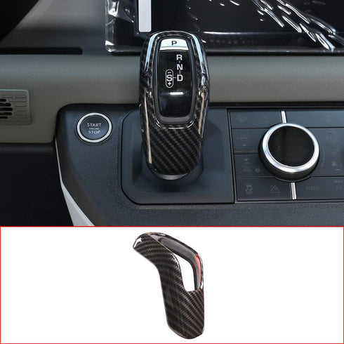 YIWANG Carbon Fiber Style ABS Car Center Gear Shift Head Cover Trim for Land Rover Defender 90 110 130 2020-2025 Auto Accessories (ABS-Carbon Fibe...