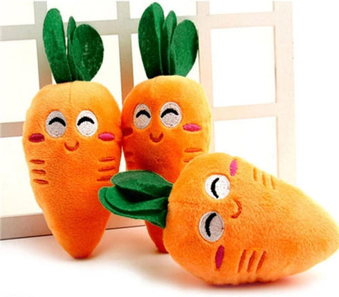 1Pc Soft Dog Toys Cute Carrot Plush Chew Squeaker Plush Dog and Cat Toys with Multi-Squeaks Sound Pet Puppy Supplies Dog Squeak Toys...