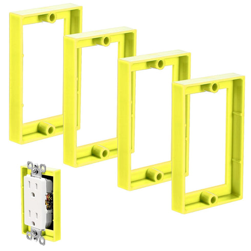 4pcs Single Gang Outlet Box Extender, 1/2 Inch Electrical Outlet Extender Receptacle Extender Outlet Extension Wall Socket Box for Electrical Box ...