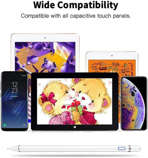 Active Stylus Compatible with Apple,Stylus Pens for Touch Screens,Magnetism Cover Cap, Universal for Android/iOS and Other Touch Screens(White)...