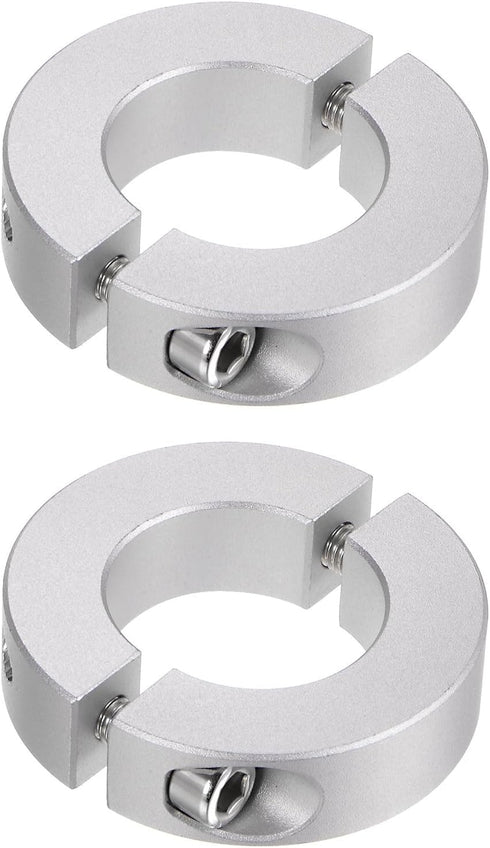 2pcs Double Split Shaft Collar for 25mm Shaft Set Screw Clamp-On Collars, 45mm OD, 12mm Width, for Stoppers, Position, Hold Timing Pulleys, Machin...