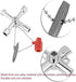 4 in 1 Universal Utilities Key, Multi-Functional Universal Cross Key with Bit Zinc Alloy Tools Electrical Cupboard Box, Train Door, Water Meter Va...