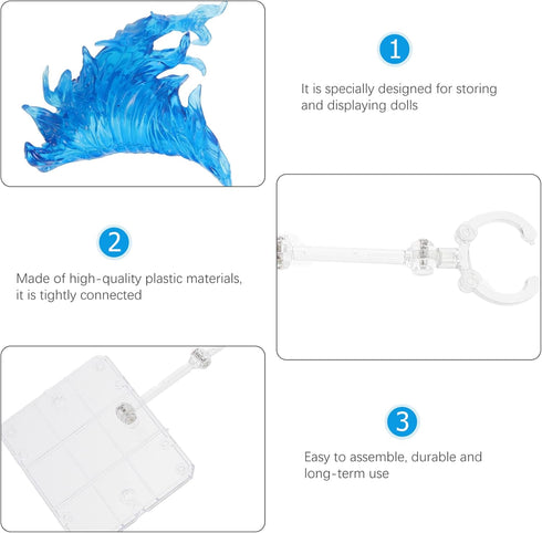 iplusmile Action Figures Metal Model Action Figure Stand Set Figurine Model Display Rack for DIY Assembly Doll Model Support Stand Sturdy Base Act...