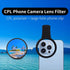 52mm Clip-on CPL Phone Camera Lens Filter, Phone Lens Filter Kit, Universal CPL Filter Compatible with iPhoneSamsung/Android Smartphones(Size:52mm...