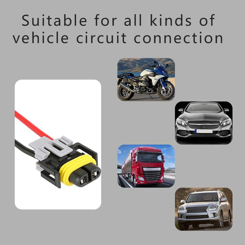 2PCS H11 H9 H8 880 881 Female Adapter Wiring Harness Sockets Wire, 9005 9006 Pigtail Sockets Harness Replacement Part for Headlights or Fog Lights...