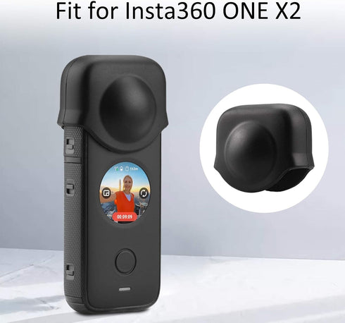 214 Lens Cap,Compact Silicone Durable Detachable Lens Protective Cap Cover Protector Replacement for Insta360 ONE X2 Camera,Antislip,Dropproof,Scr...