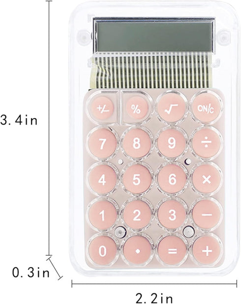 Cute Cartoon Transparent Calculator Students 8 Digit Standard Function Desktop Electronic Calculator...