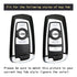 TANGSEN Smart Key Fob Case Cover Compatible with BMW 1 3 4 5 6 7 Series GT3 GT5 M5 M6 X3 X4 3 4 Button Keyless Entry Remote 3D Twill Weave Carbon ...