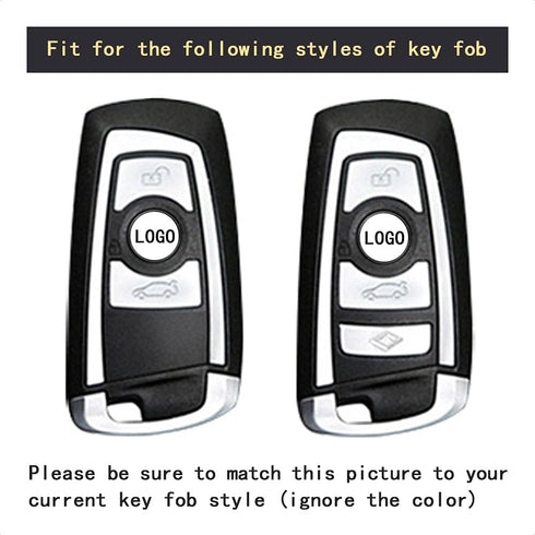 TANGSEN Smart Key Fob Case Cover Compatible with BMW 1 3 4 5 6 7 Series GT3 GT5 M5 M6 X3 X4 3 4 Button Keyless Entry Remote 3D Twill Weave Carbon ...