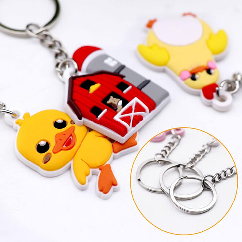 Farm Party Gift keychain 24 Set Keychain Party Favors For Kid Birthday Party Barnyard Farm Animal Keychain For Kid Birthday Party Supplies School ...