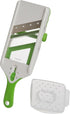 PrepSolutions Adjust-A-Slice & Julienne Mandoline, White & Green – Adjustable Slicer for Fruits and Vegetables...