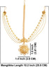 Efulgenz Gold Tone Indian Jewelry for Women Dubai Style Matha Patti Indian Gold Tone Floral Multilayer Beads Chain Matha Patti Indian Bollywood Br...
