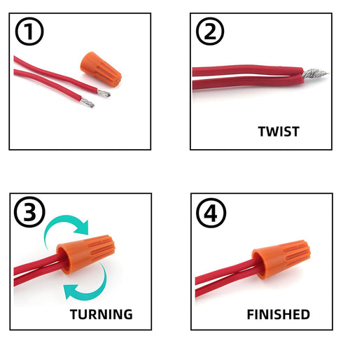 100pcs Electrical Wire Connectors with Spring Wire Caps Insulating Insert Twist Caps Wire Joint Nuts for Quick Connection...