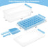 Silicone Ice Cube Tray with Leak-Proof Lid & Storage Bin for Freezer – BPA-Free 36-Piece Nugget Ice Molds, Spill-Resistant Cover & Ice Scoop Conta...