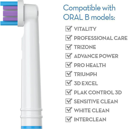 Toothbrush Replacement Heads Compatible with Oral B Braun?Pack of 16 Professional Electric Toothbrush Heads for Oral-B 7000/Pro 1000/9600/ 5000/30...