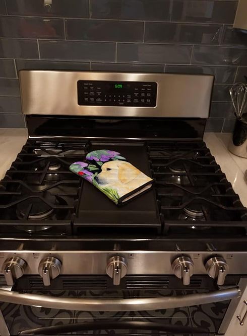 Caroline's Treasures SS8245OVMT Golden Retriever Oven Mitt Heat Resistant Thick Oven Mitt for Hot Pans and Oven, Kitchen Mitt Protect Hands, Cooki...
