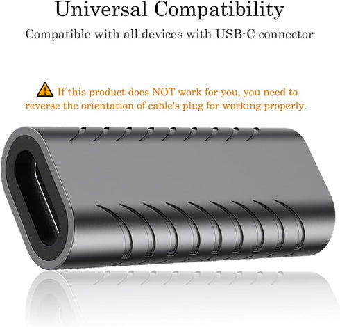 AuviPal USB C Coupler (2 Pack), USB Type C Female to Female Adapter Extender Support up to 40Gbps Data Transfer, 100W Power Delivery and 8K@60Hz V...