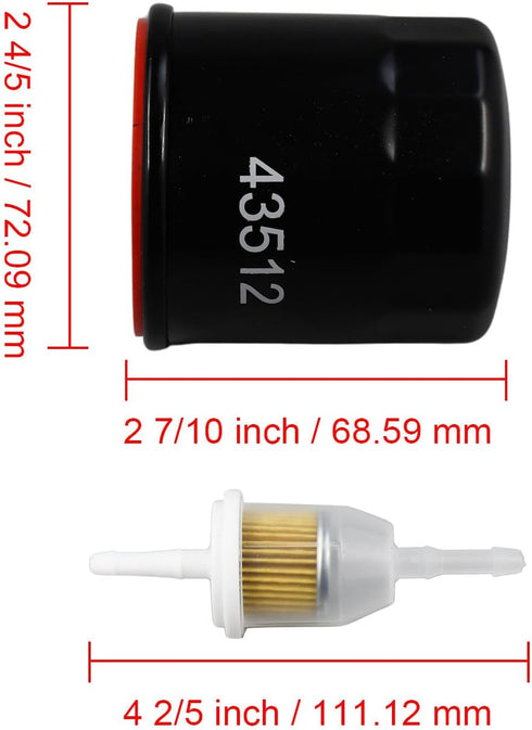 AM107423 Fuel Oil Filter AM116304 AM101054 for Kawasaki 49065-7010 49065-0724 49065-2071 for Kohler 25 050 22-S Replaces 1016467 261-65902-A0 1490...
