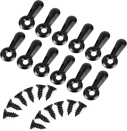 100 Pcs Frame Picture Turn Button Fasteners Set Picture Frame Backing Clips Black Hardware Backing Clips with Screws for Hanging Pictures, Photos...