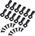 100 Pcs Frame Picture Turn Button Fasteners Set Picture Frame Backing Clips Black Hardware Backing Clips with Screws for Hanging Pictures, Photos...