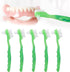 Brushes Double Bristle Head Pr, 5pcs Denture Brush Set BrushesDenture Care 5pcs Denture Brush Set (Green)...