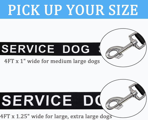 MayPaw 4FT Service Dog Leash, 1" and 1.25" Wide Nylon Dog Leash with Comfortable Neoprene Handle, Great for Medium to Extra-Large Dogs (4ft x 1.25...