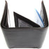 Mens Chocolate Brown Leather Wallet Lamb Trifold 731B...