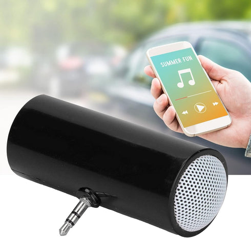 Portable Speaker, 3.5 mm Jack Stereo Battery Powered Wireless Plug in Speaker, Mini Portable Speaker for Mobile Phones and Tablets, (Black)...
