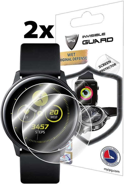 IPG for Samsung Galaxy Watch Active 40mm Screen Protector (2 Units) Invisible Ultra HD Clear Film Anti Scratch Skin Guard - Smooth/Self-Healing/Bu...