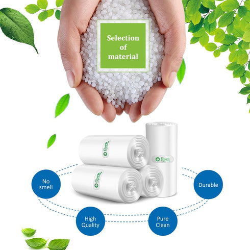 1 Gallon 80 Counts Strong Trash Bags Garbage Bags by Teivio, Bathroom Trash Can Bin Liners, Small Plastic Bags for Home Office Kitchen, Clear...