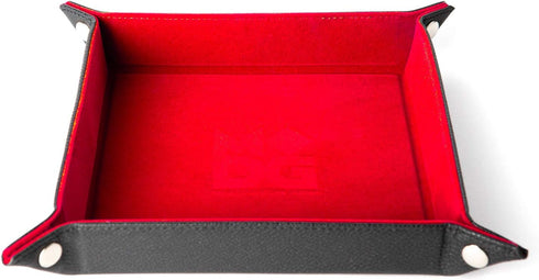 FanRoll by Metallic Dice Games Fold Up Velvet Dice Tray w/PU Leather Backing: Red, Role Playing Game Dice Accessories for Dungeons and Dragons...