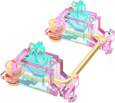 DUROCK Stabilizer V2, Screw in Stabilizers with 2u 6.25u 7u Wires, PCB Mount Keyboard Stabilizers for Mechanical Keyboards (V2 Pink Teal 80% Kit)...