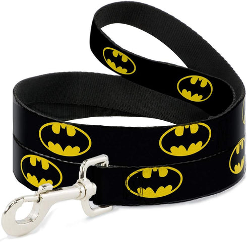 Buckle-Down Pet Leash - Batman Shield Black/Yellow - 4 Feet Long - 1" Wide...