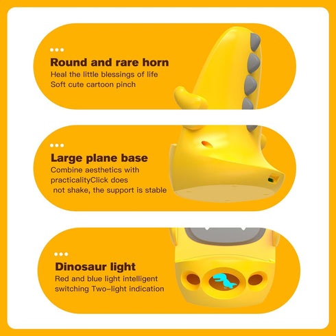 ANNSKIN Wireless Charger Mount 15W Cute Dinosaur Fast Charging Car Phone Holder Stand Silicone Anti-Slip Desk Phone Stand Compatible with iPhone S...
