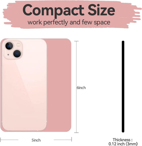 Small Rectangular Mouse pad , only Takes up Mouse Space, Universal Mini Mouse pad Portable Waterproof, with Non-Slip Glue Base, DarkPink 5X6 inche...
