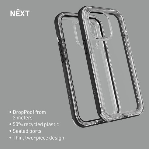 LifeProof NEXT SERIES Case for iPhone 13 Pro (ONLY) - BLACK CRYSTAL (CLEAR/BLACK)...
