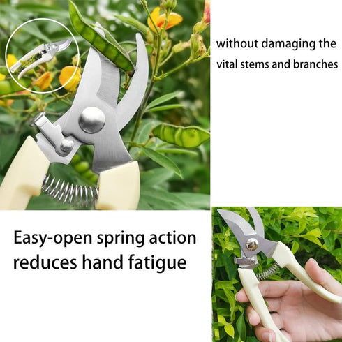 2 Pcs Garden Shears, Pruning Scissors Gardening Pruner Cutters Plant Cutting Scissors Trimmers Secateurs for Gardening Shears, Garden Scissors Hea...